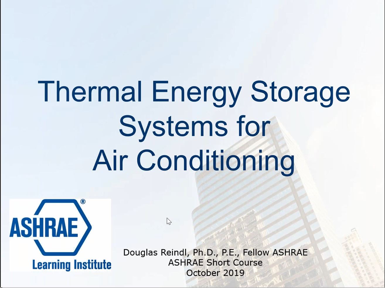 Thermal Energy Storage Systems for Air Conditioning