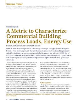 Process Energy Index: A Metric To Characterize Commercial Building Process Loads, Energy Use