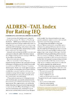 IEQ Applications: ALDRENÂ¿TAIL Index For Rating IEQ