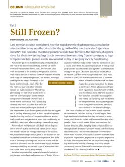 Refrigeration Applications: Still Frozen?: Part Three