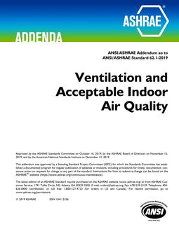 ASHRAE 62.1-2019 Addendum ao