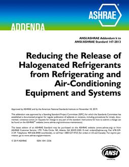 ASHRAE 147-2013 Addendum k