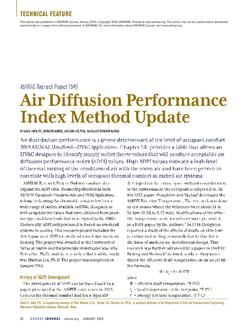 ASHRAE Research Project 1546: Air Diffusion Performance Index Method Update