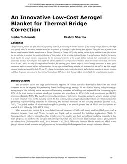 An Innovative Low-Cost Aerogel Blanket for Thermal Bridge Correction