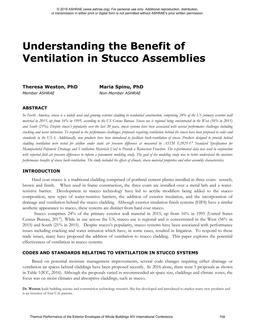 Understanding the Benefit of Ventilation in Stucco Assemblies