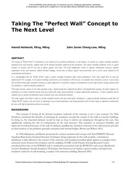 Taking The Â¿Perfect WallÂ¿ Concept to The Next Level
