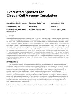 Evacuated Spheres for Closed-Cell Vacuum Insulation