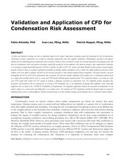 Validation and Application of CFD for Condensation Risk Assessment