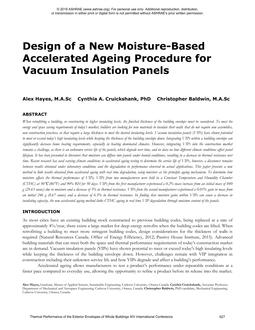 Design of a New Moisture-Based Accelerated Ageing Procedure for Vacuum Insulation Panels