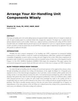 OR-20-C043 — Arrange your Air-Handling Unit Components Wisely