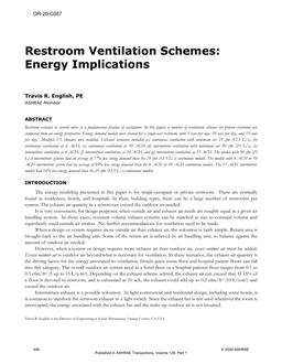 OR-20-C057 — Restroom Ventilation Schemes: Energy Implications