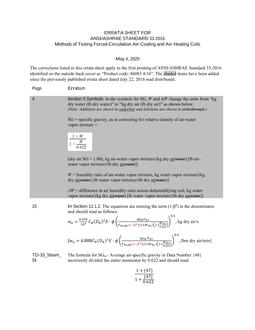 ASHRAE 33-2016 Errata (May 4, 2020)
