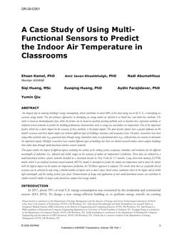 OR-20-C001 — A Case Study of Using Multi-Functional Sensors to Predict the Indoor Air Temperature in Classrooms