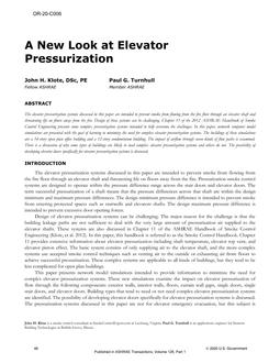 OR-20-C006 — A New Look at Elevator Pressurization