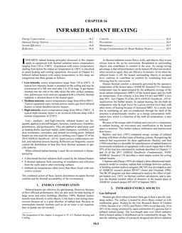 S16 — Infrared Radiant Heating (SI)