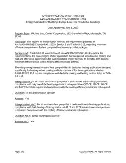 ASHRAE IC 90.1-2019-2