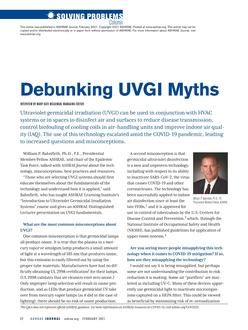Solving Problems: Debunking UVGI Myths