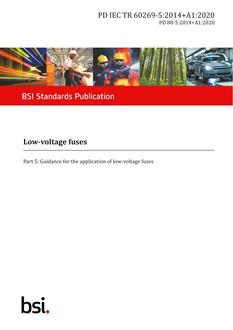 BS PD IEC TR 60269-5:2014+A1:2020