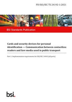 BS PD ISO/IEC TS 24192-1:2021