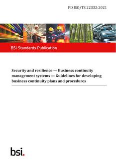 BS PD ISO/TS 22332:2021