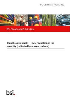 BS PD CEN/TS 17725:2022