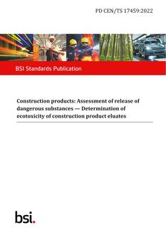 BS PD CEN/TS 17459:2022