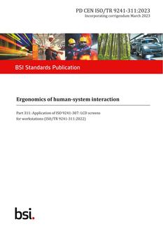 BS PD CEN ISO/TR 9241-311:2023