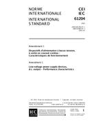 IEC 61204 Amd.1 Ed. 1.0 b:2001